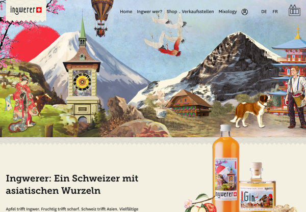 Startseite der Website von Ingwerer