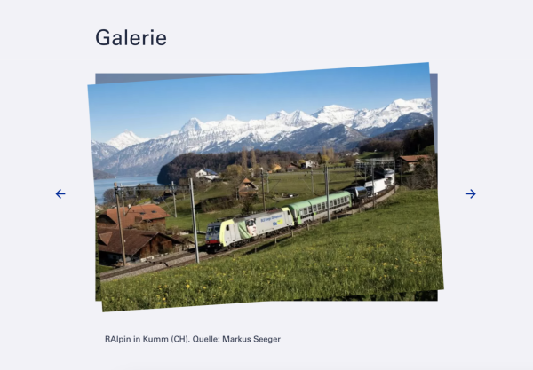 Pattern Galerie der Website BLS Cargo