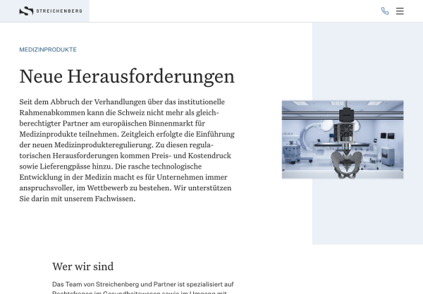 Screenshot Beitrag aus dem Themenfokus der Anwaltskanzlei Streichenberg